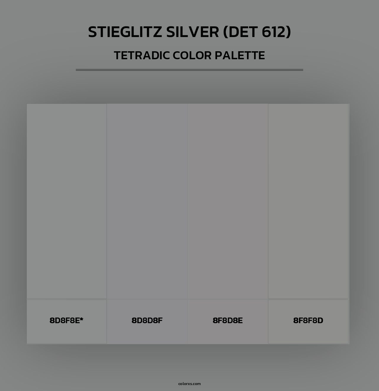 Stieglitz Silver (DET 612) - Tetradic Color Palette