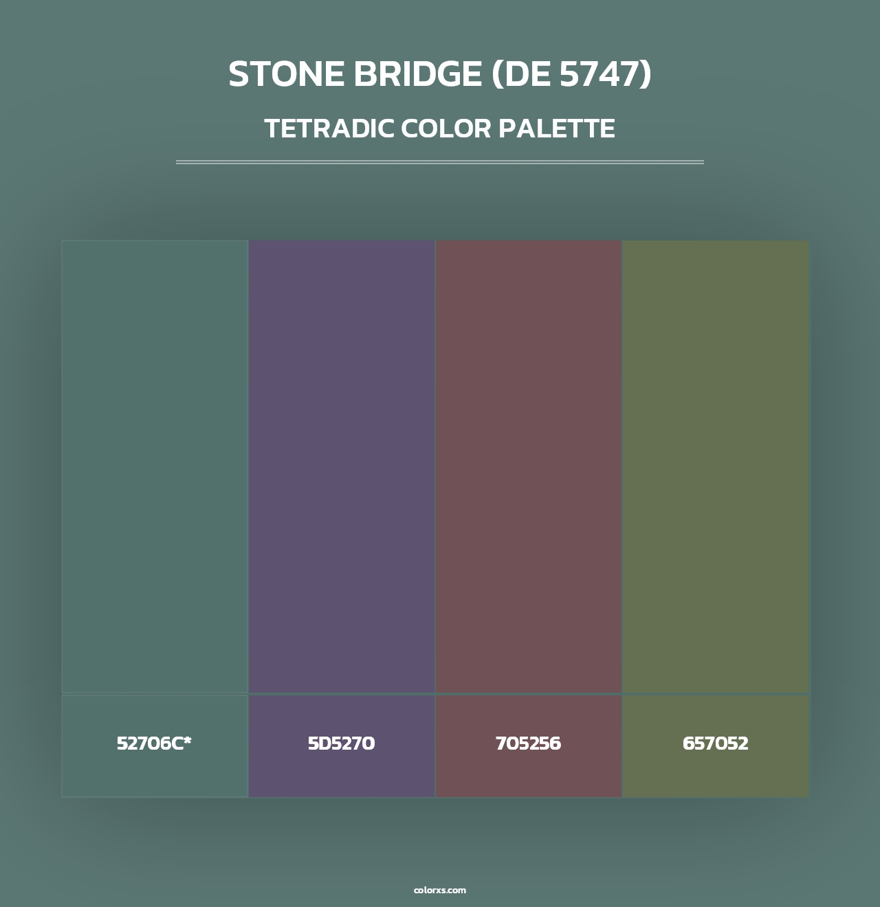 Stone Bridge (DE 5747) - Tetradic Color Palette