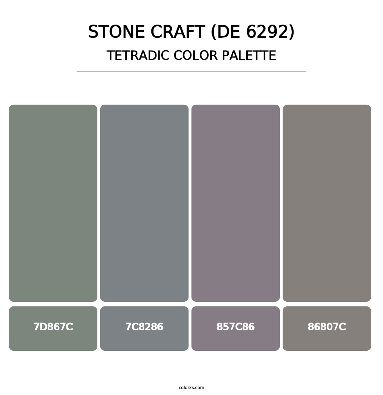 Stone Craft (DE 6292) - Tetradic Color Palette
