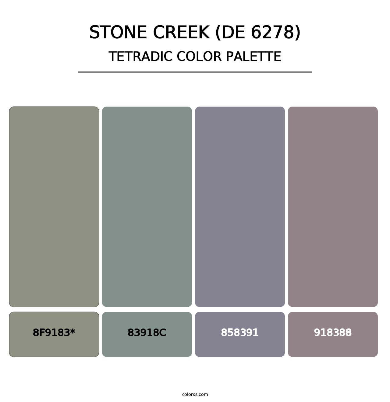 Stone Creek (DE 6278) - Tetradic Color Palette