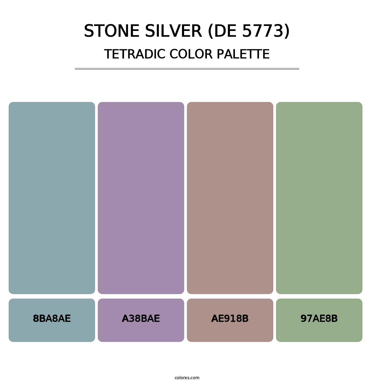 Stone Silver (DE 5773) - Tetradic Color Palette