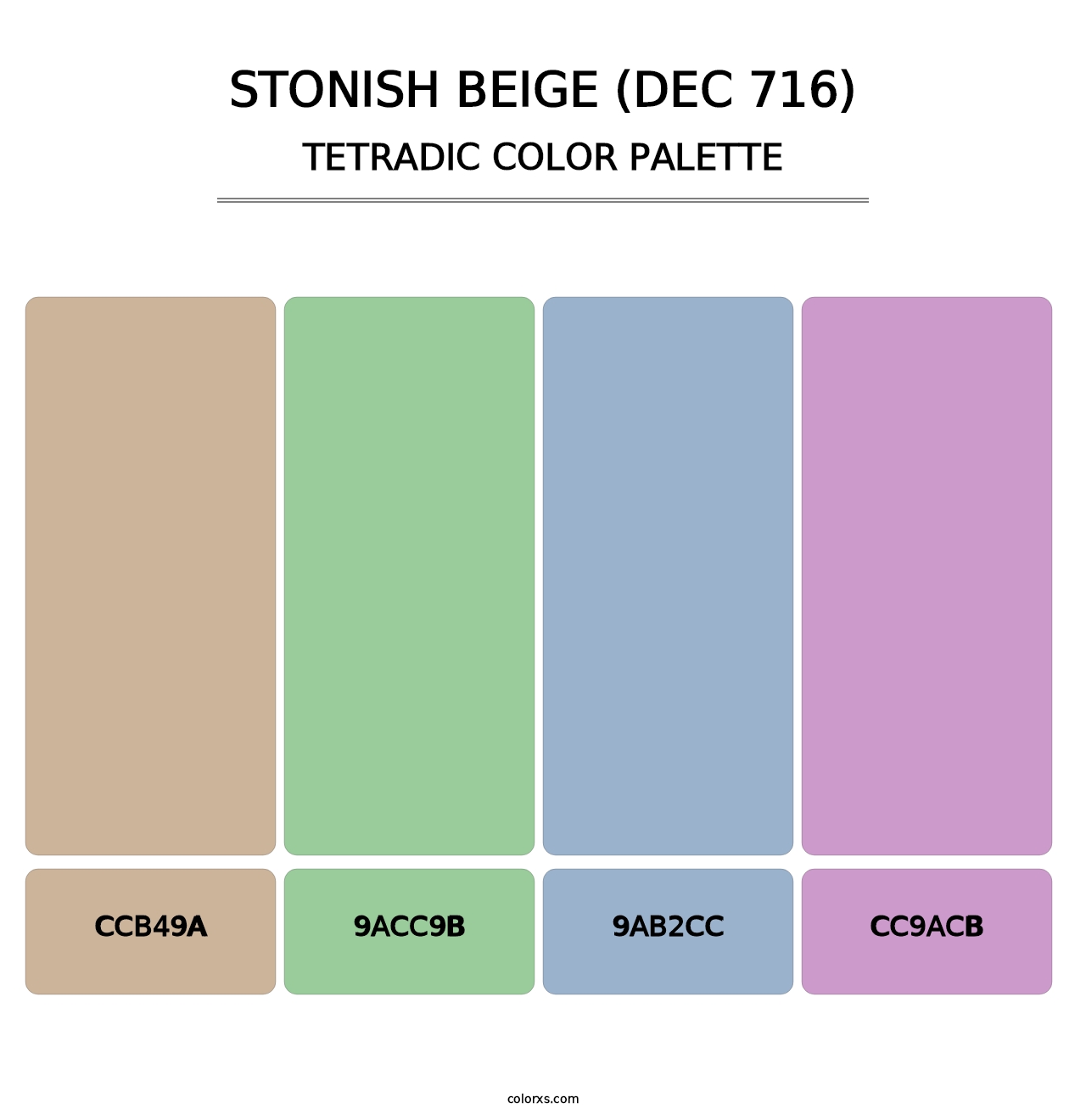 Stonish Beige (DEC 716) - Tetradic Color Palette