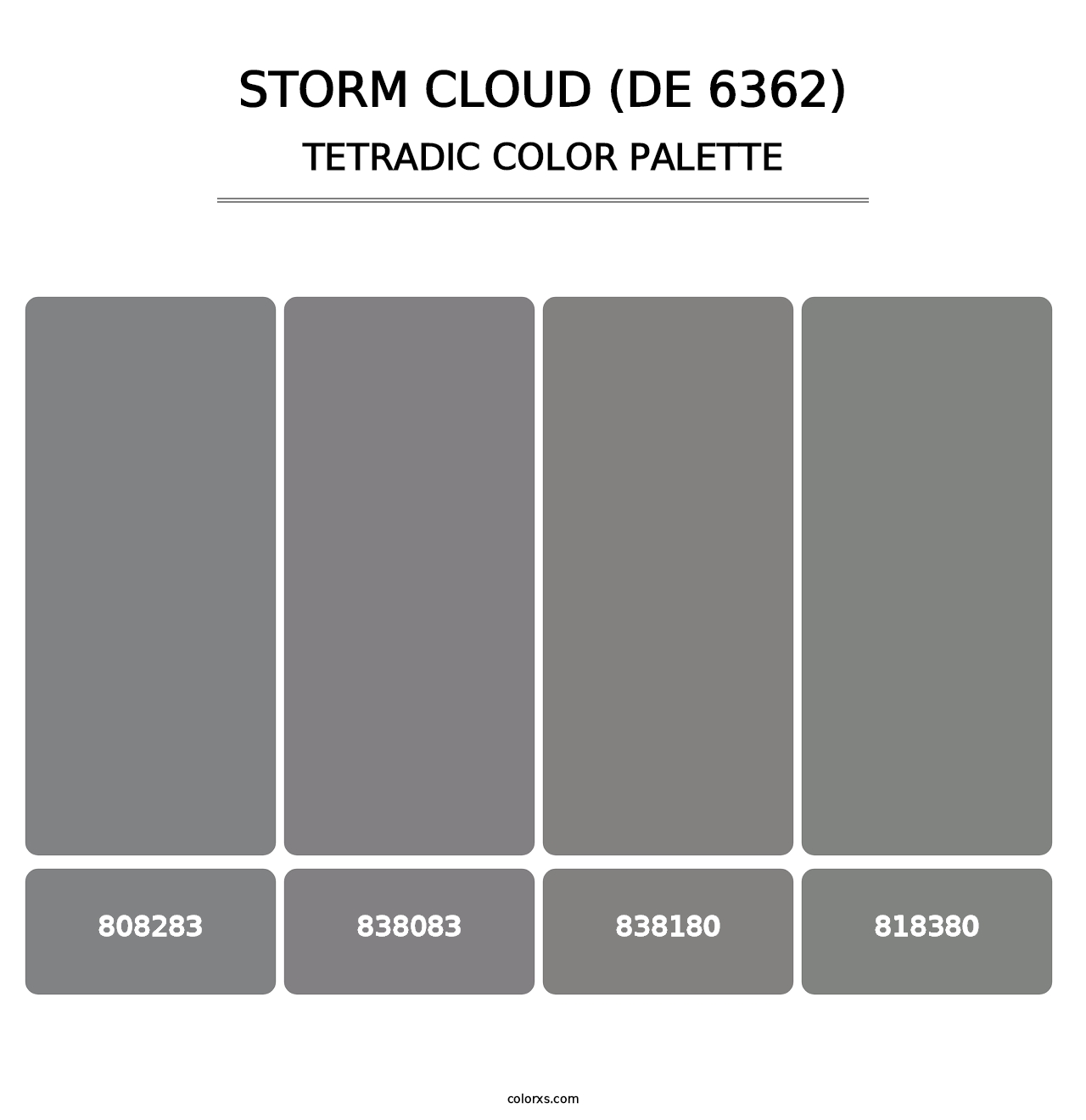 Storm Cloud (DE 6362) - Tetradic Color Palette