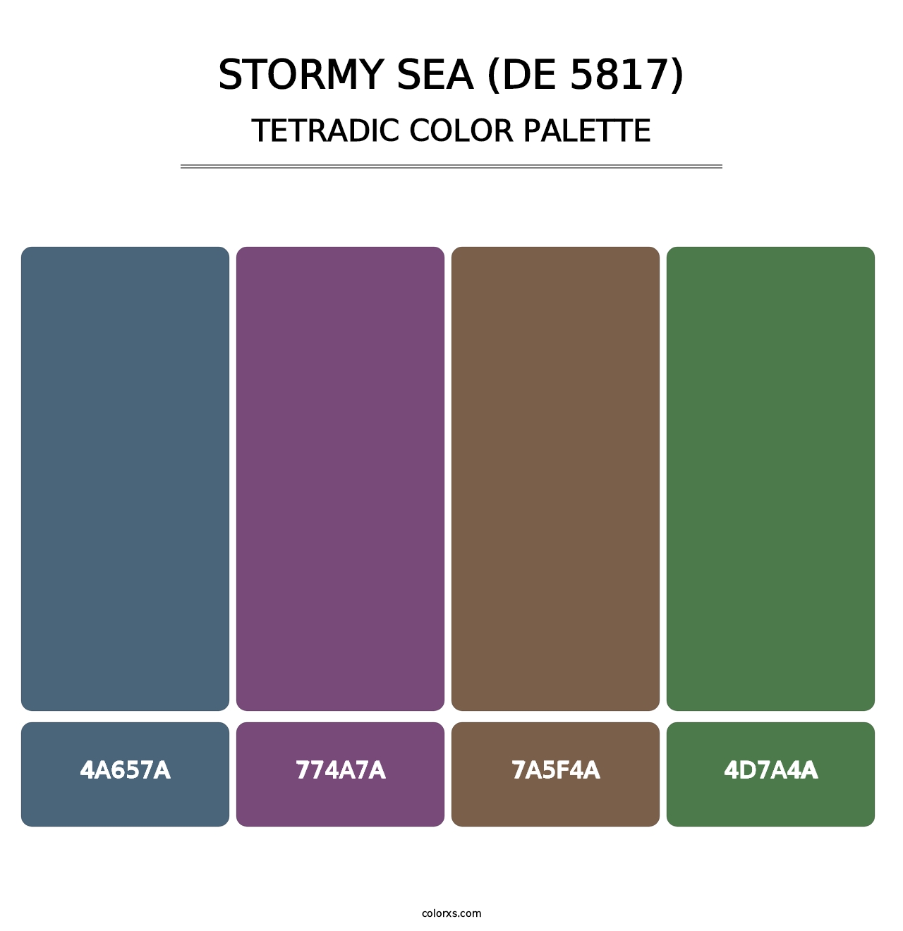 Stormy Sea (DE 5817) - Tetradic Color Palette