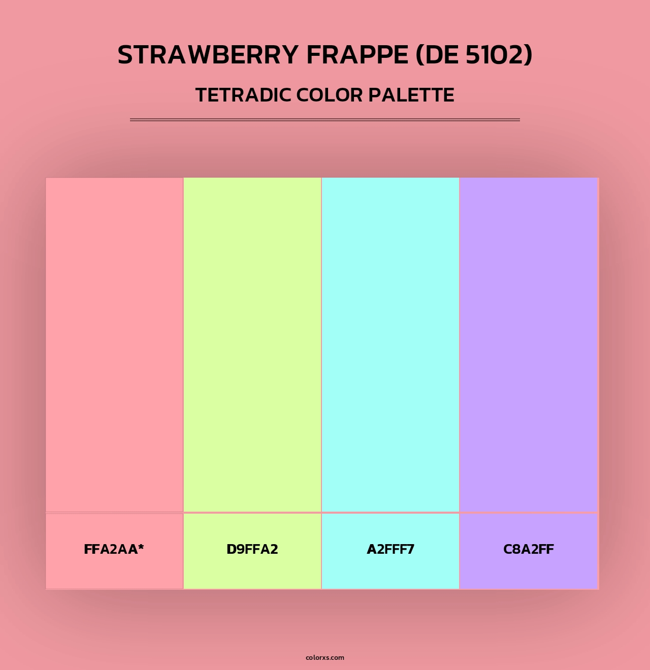 Strawberry Frappe (DE 5102) - Tetradic Color Palette