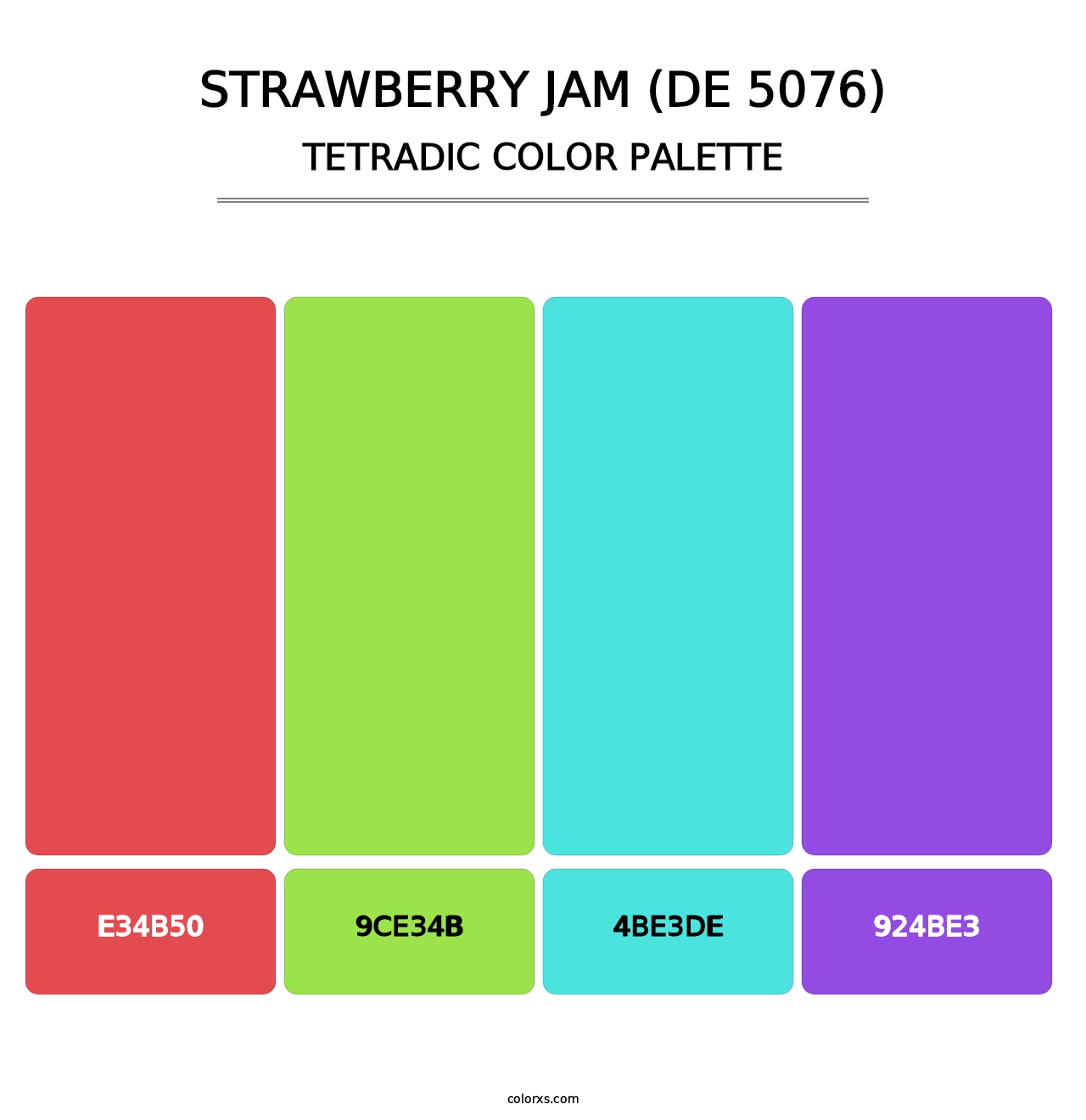 Strawberry Jam (DE 5076) - Tetradic Color Palette