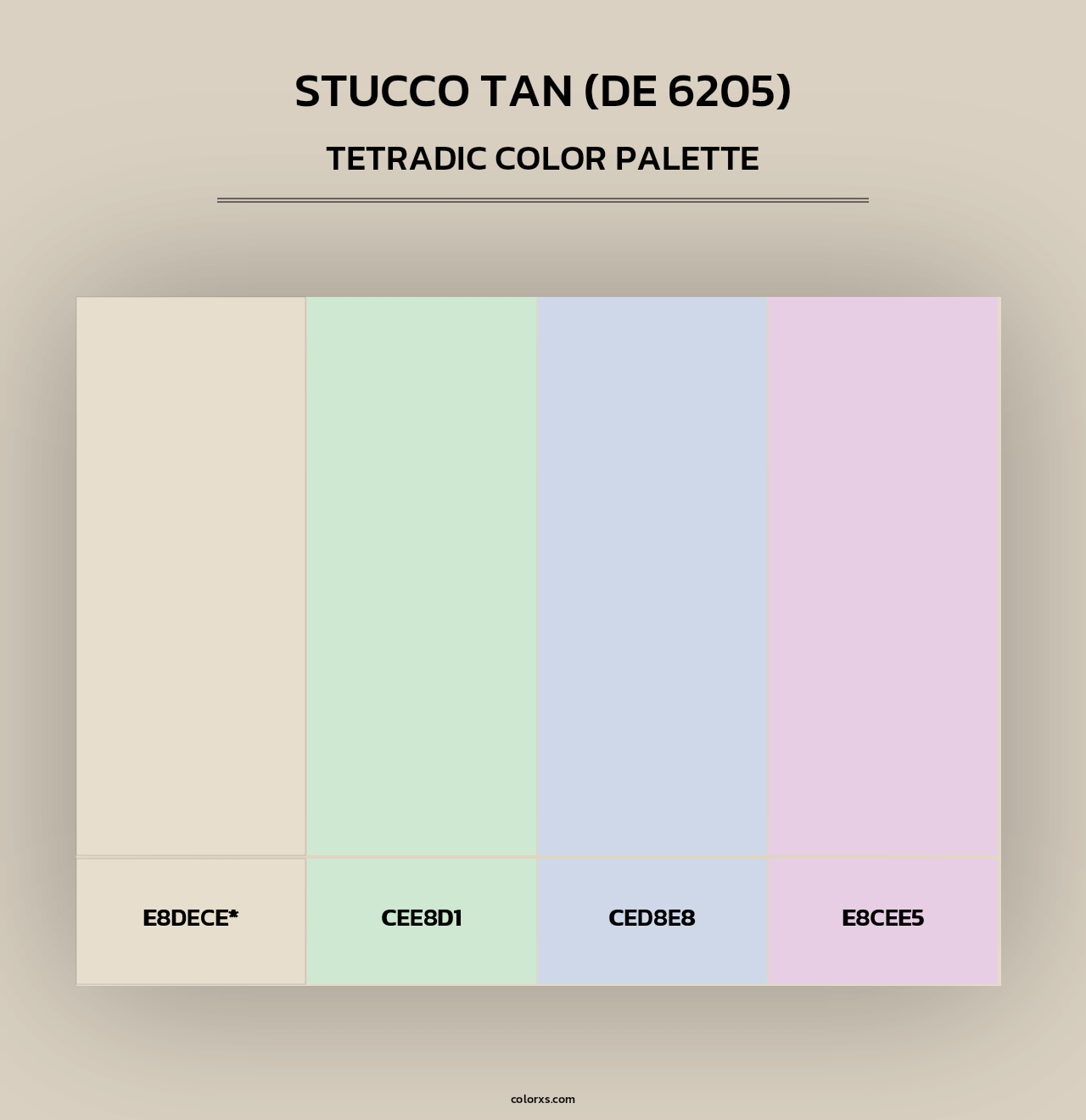 Stucco Tan (DE 6205) - Tetradic Color Palette