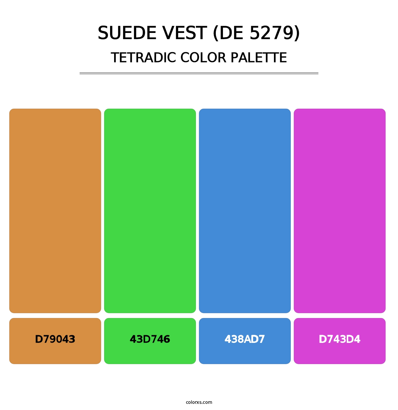 Suede Vest (DE 5279) - Tetradic Color Palette