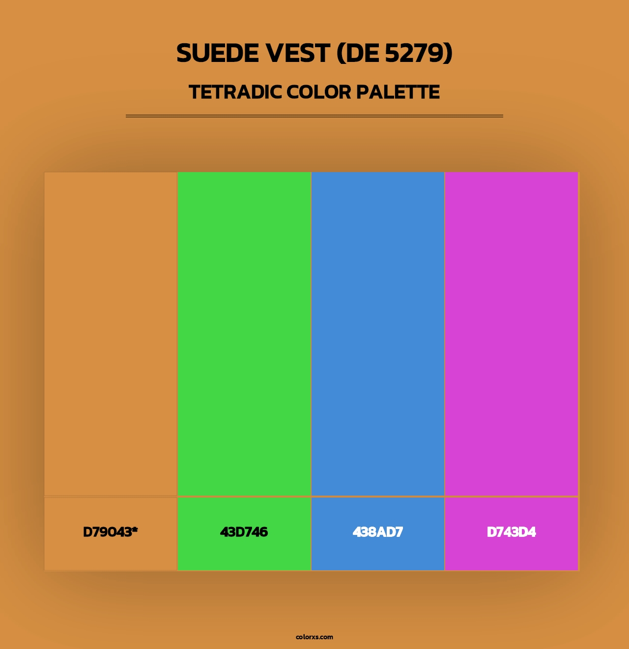 Suede Vest (DE 5279) - Tetradic Color Palette