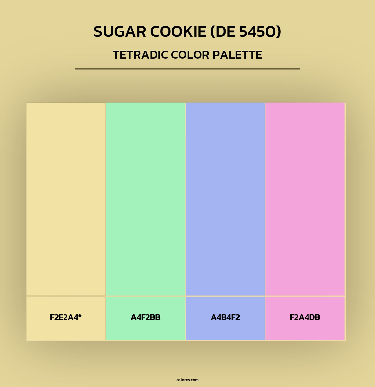 Sugar Cookie (DE 5450) - Tetradic Color Palette