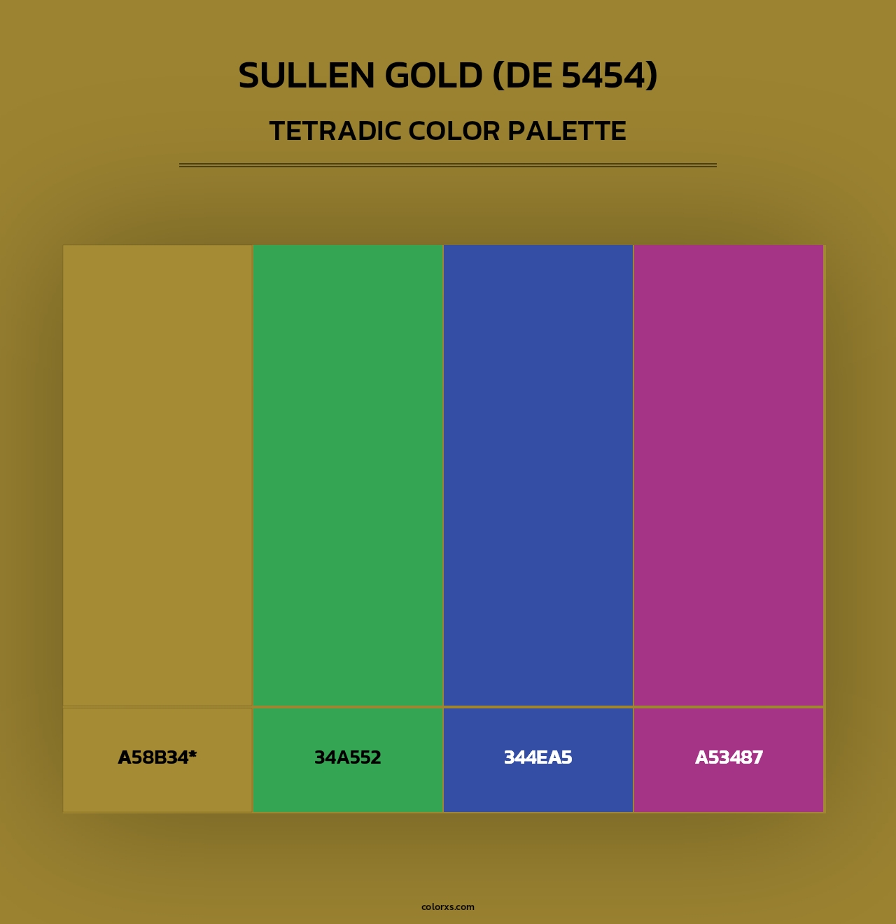 Sullen Gold (DE 5454) - Tetradic Color Palette