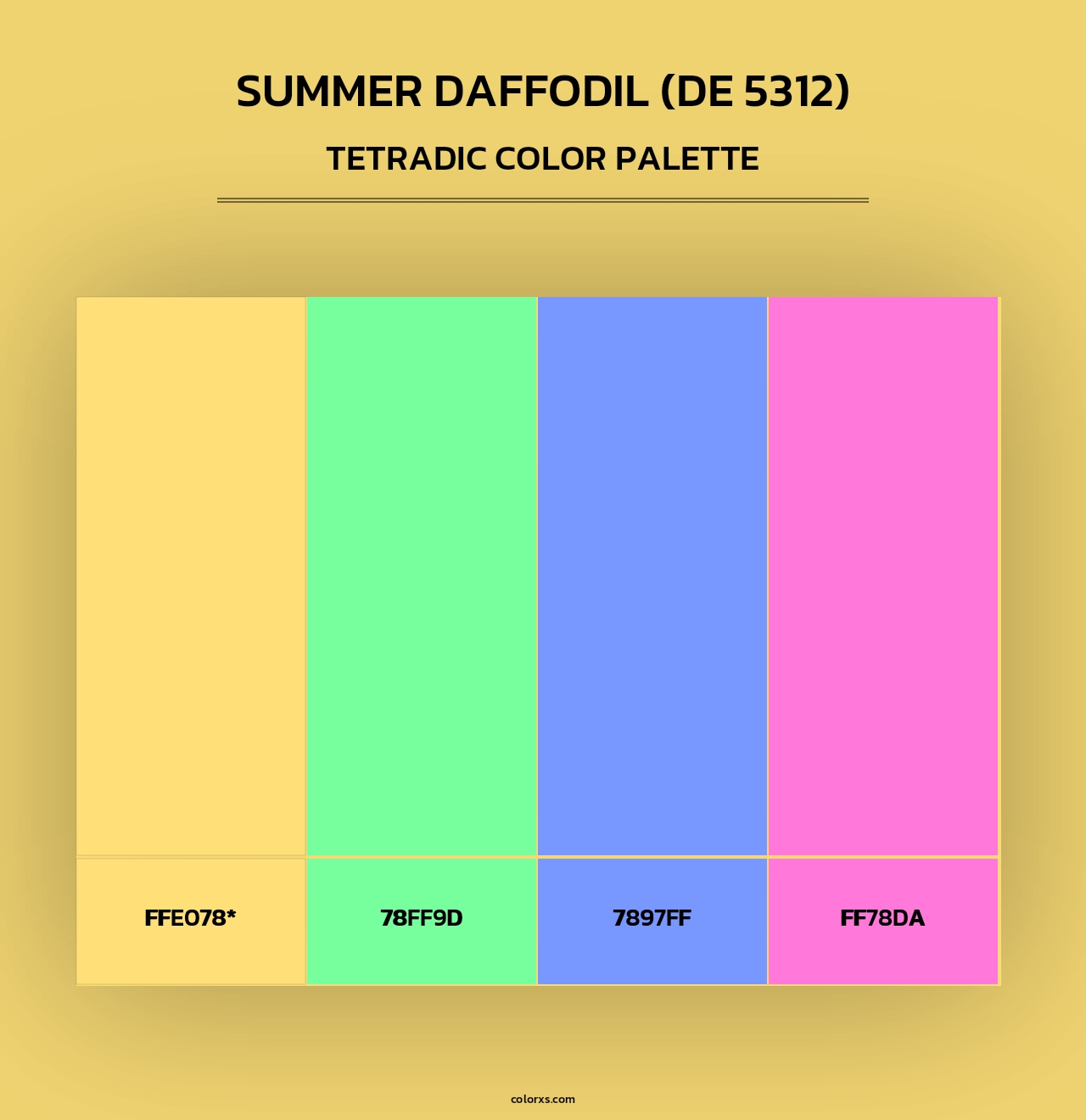Summer Daffodil (DE 5312) - Tetradic Color Palette