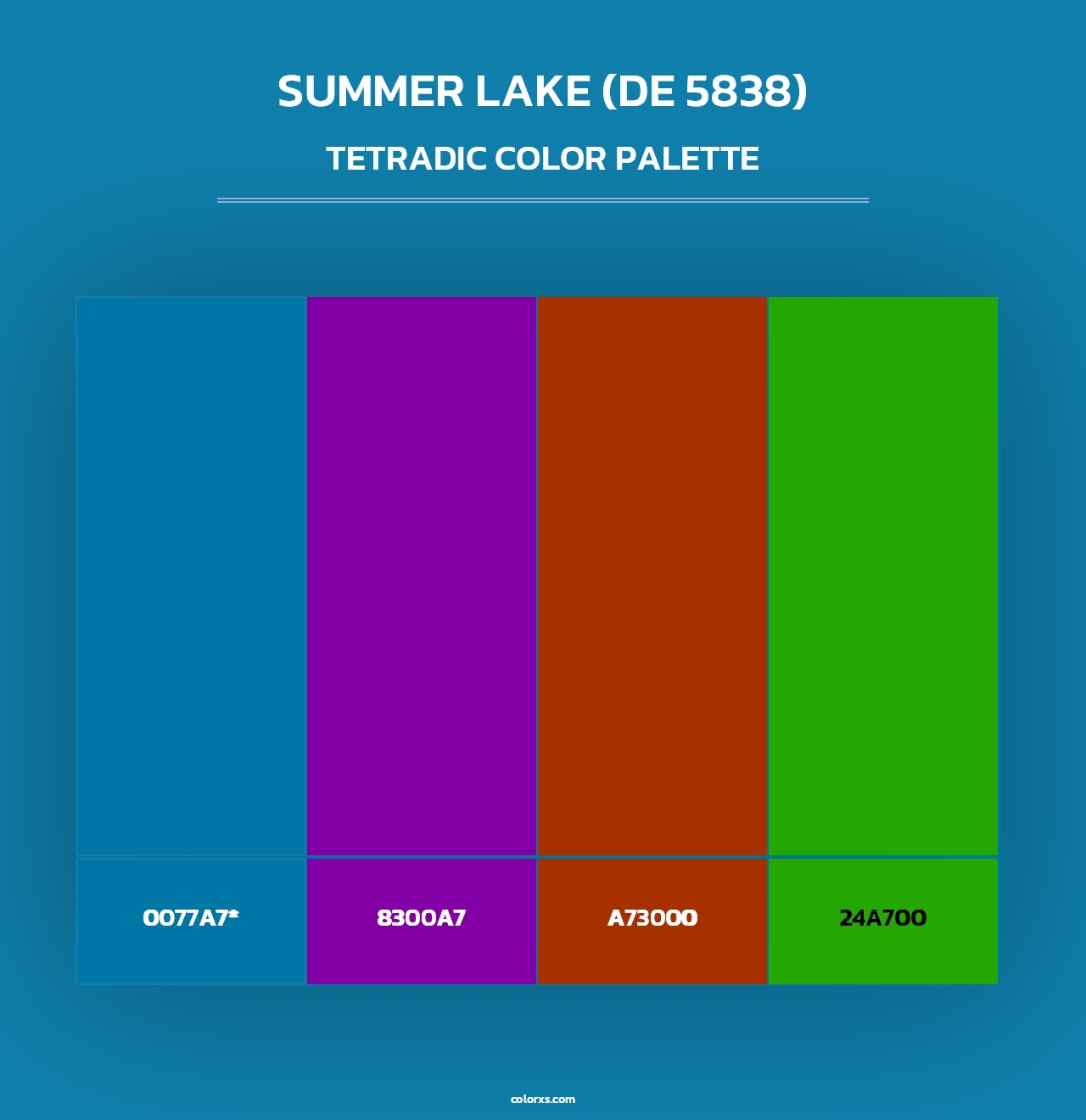 Summer Lake (DE 5838) - Tetradic Color Palette