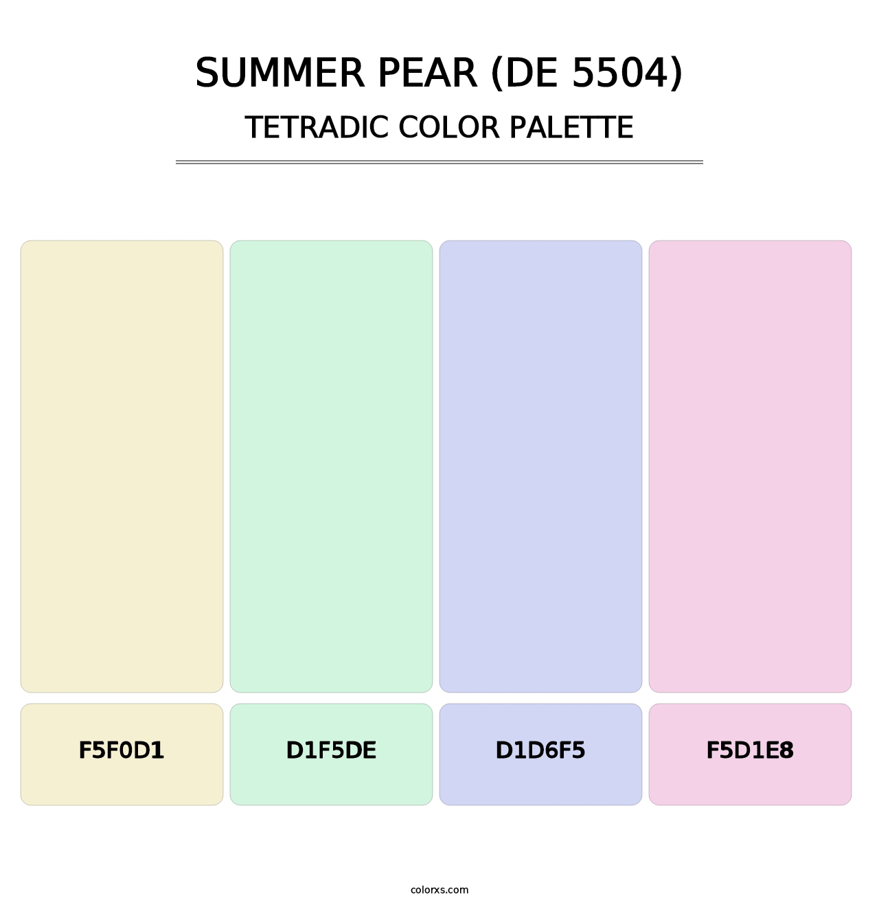 Summer Pear (DE 5504) - Tetradic Color Palette