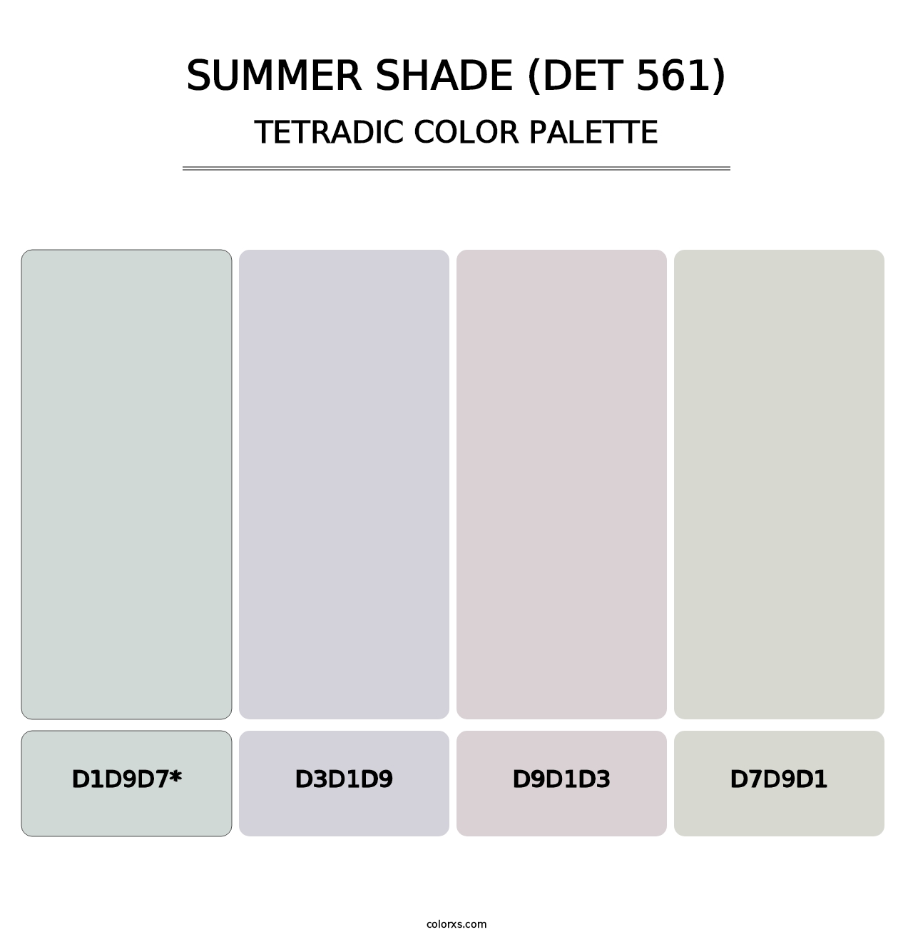 Summer Shade (DET 561) - Tetradic Color Palette