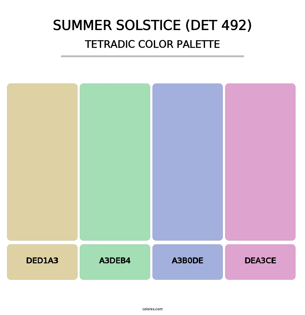 Summer Solstice (DET 492) - Tetradic Color Palette