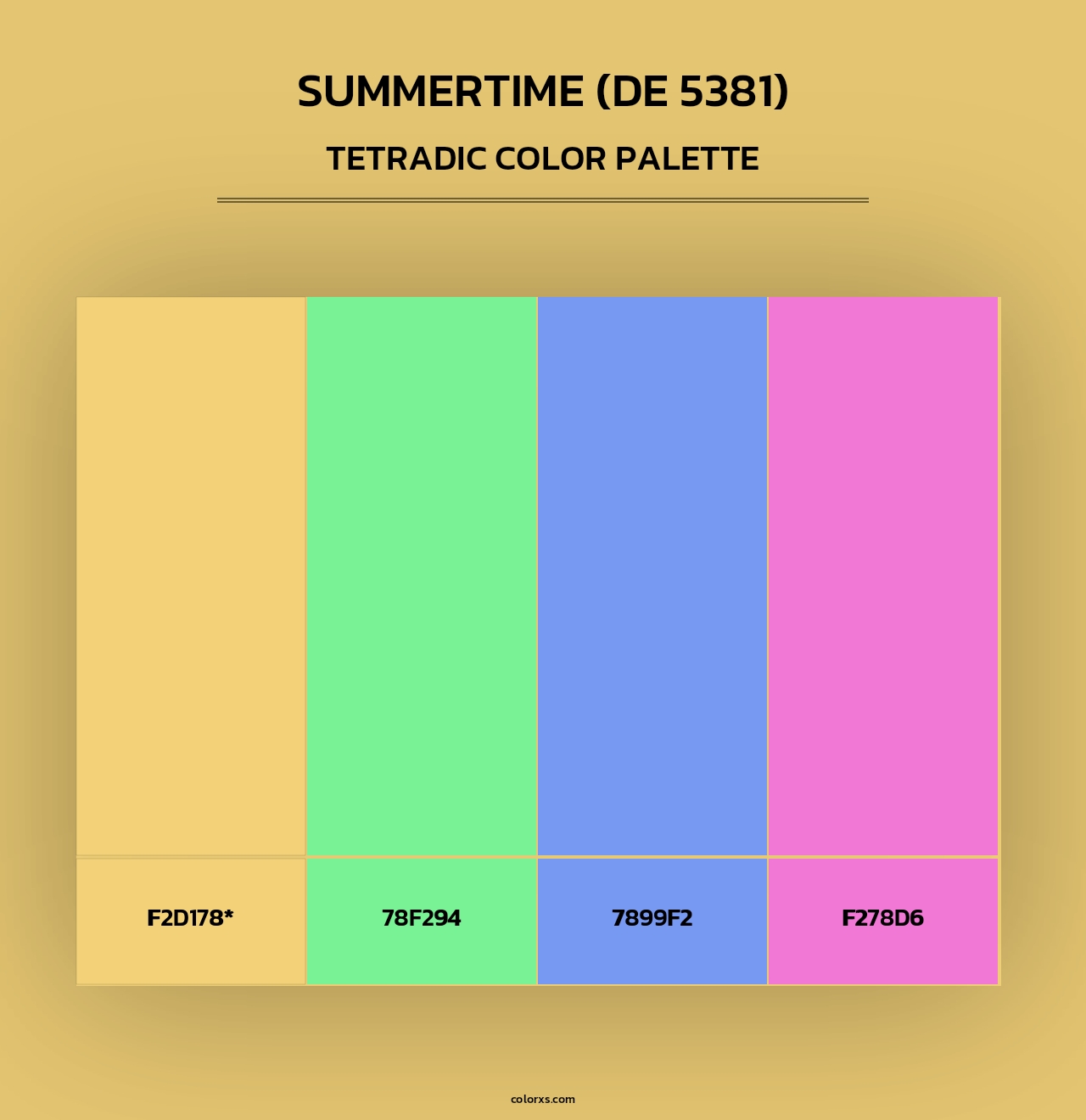 Summertime (DE 5381) - Tetradic Color Palette