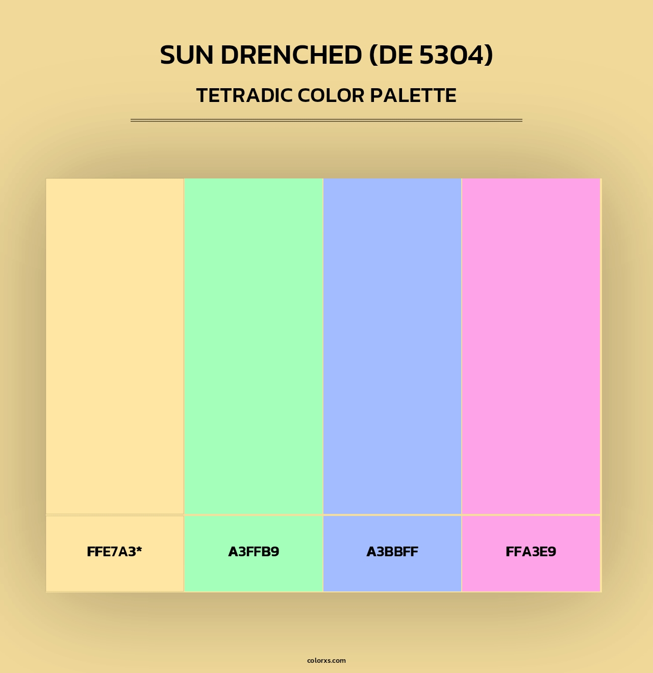 Sun Drenched (DE 5304) - Tetradic Color Palette