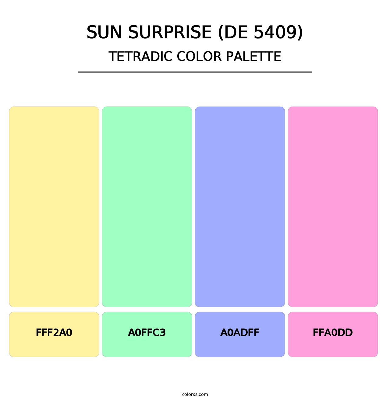 Sun Surprise (DE 5409) - Tetradic Color Palette