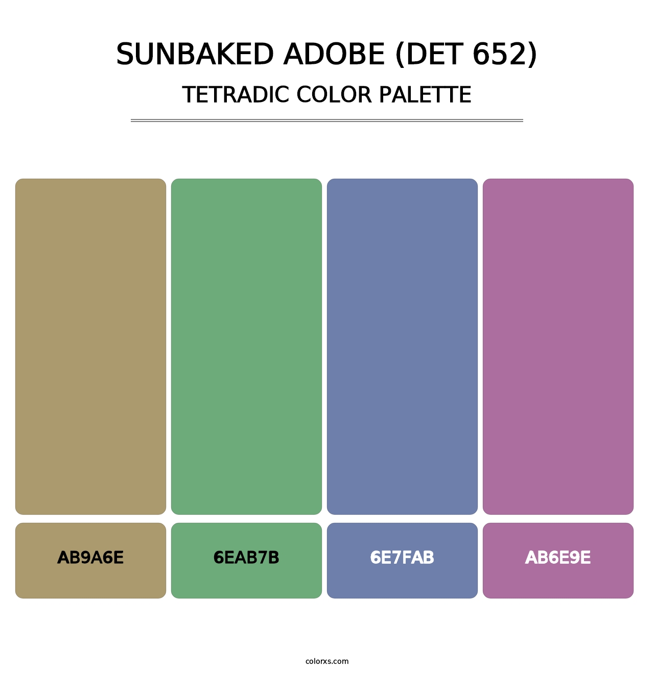 Sunbaked Adobe (DET 652) - Tetradic Color Palette