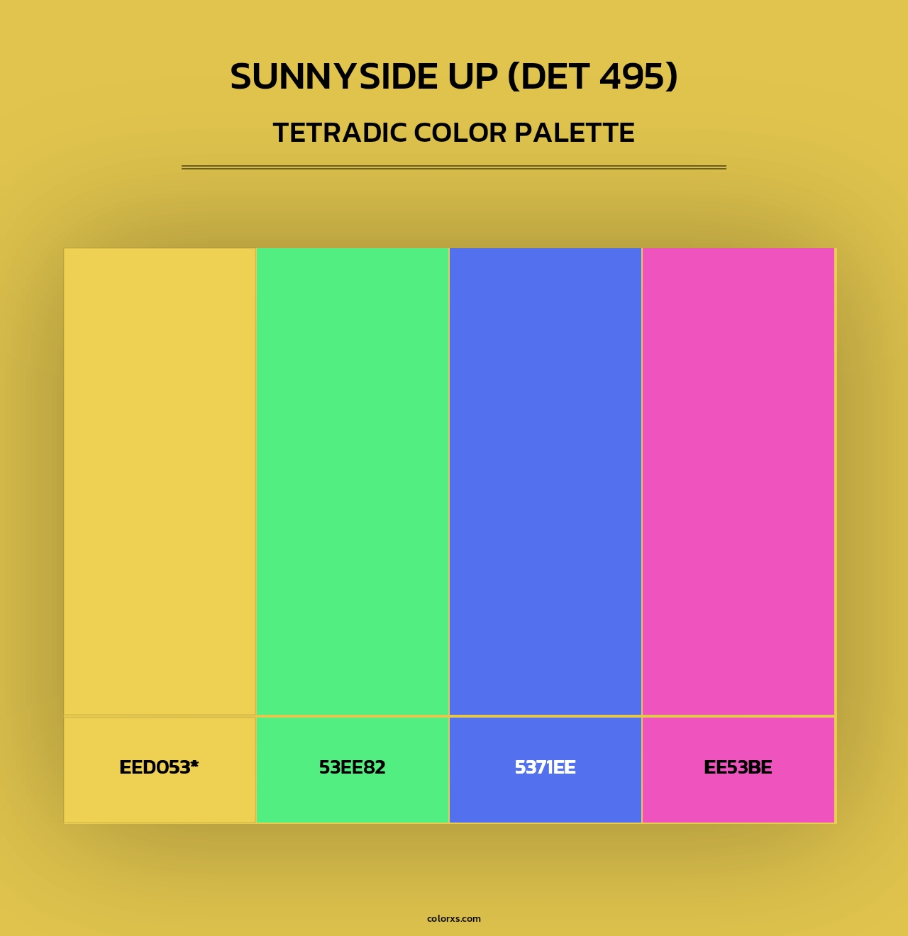 Sunnyside Up (DET 495) - Tetradic Color Palette
