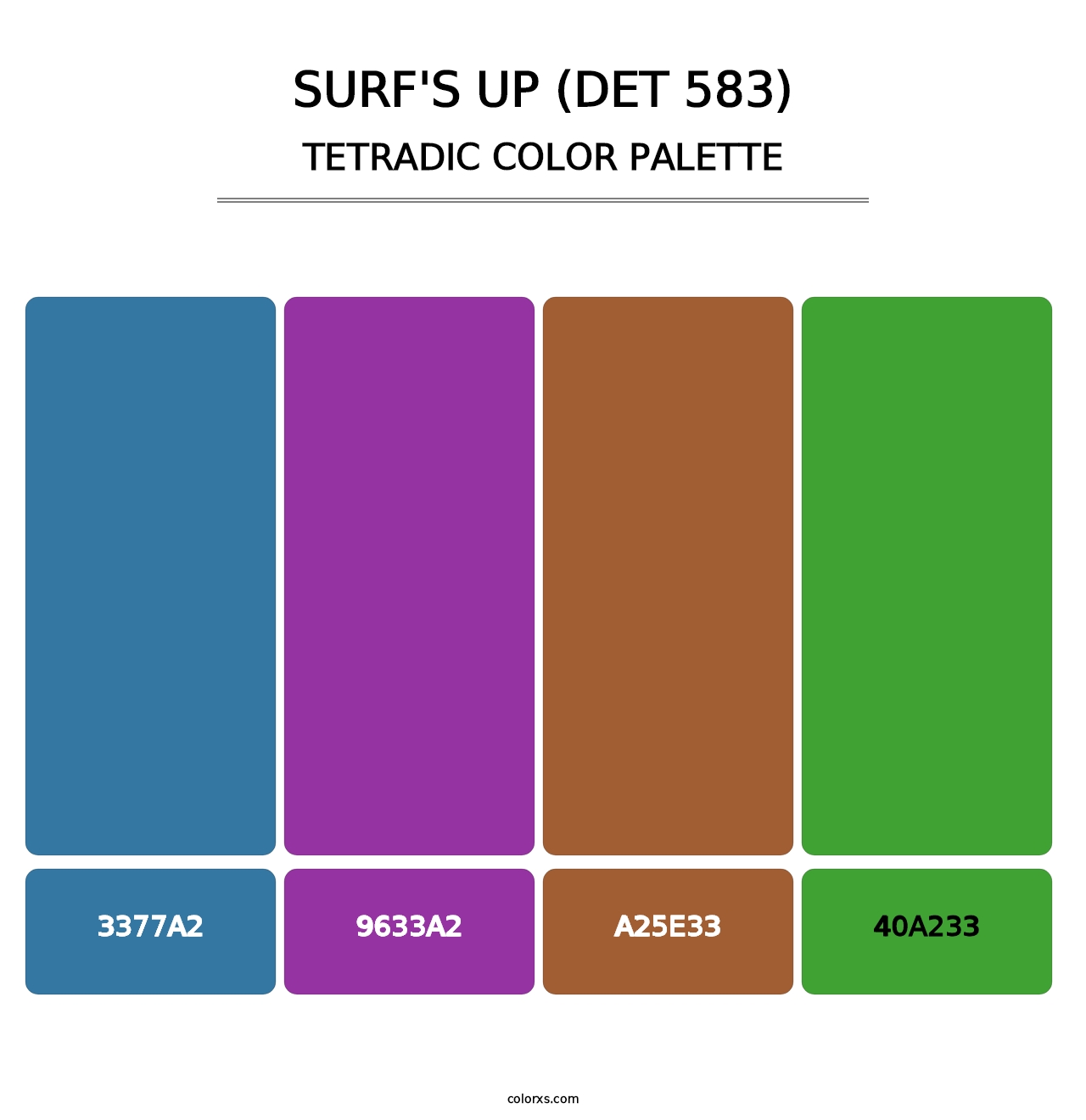 Surf's Up (DET 583) - Tetradic Color Palette