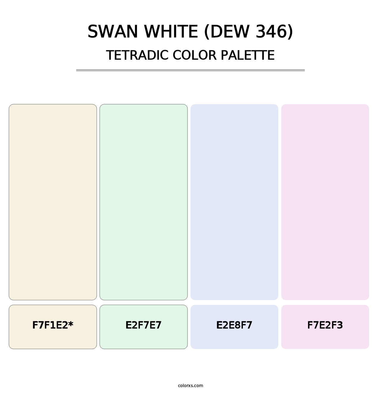 Swan White (DEW 346) - Tetradic Color Palette