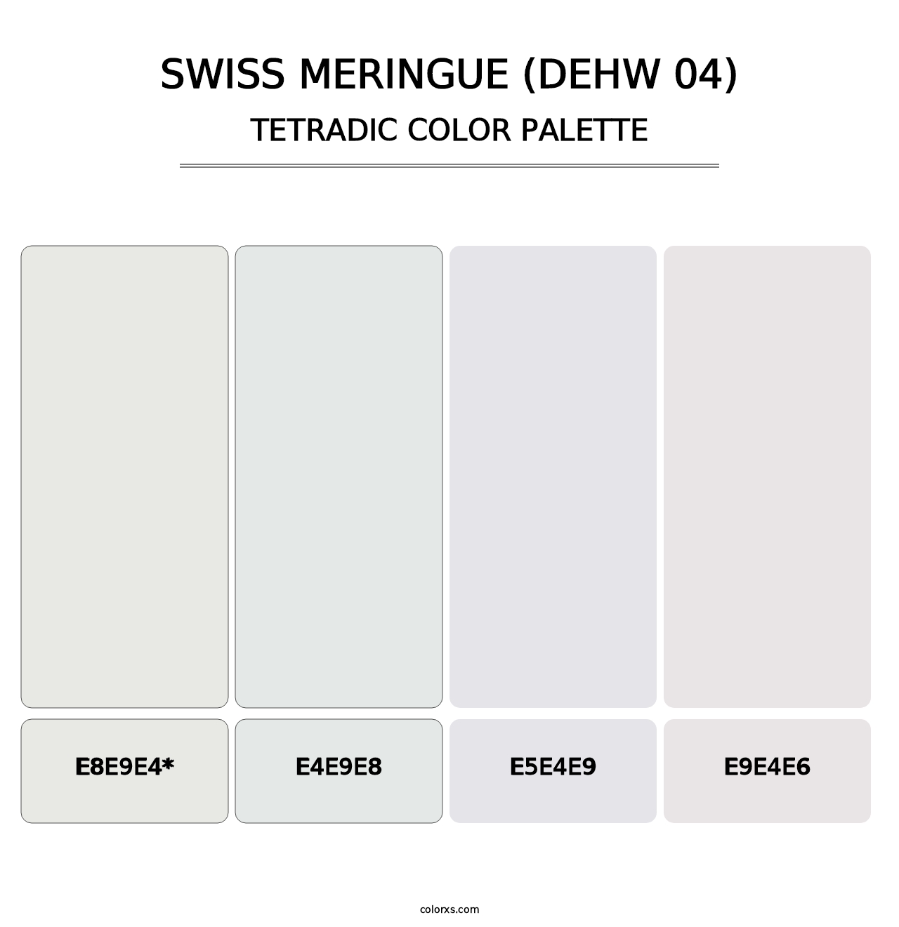 Swiss Meringue (DEHW 04) - Tetradic Color Palette