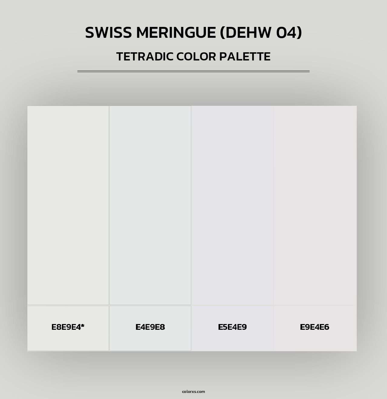 Swiss Meringue (DEHW 04) - Tetradic Color Palette