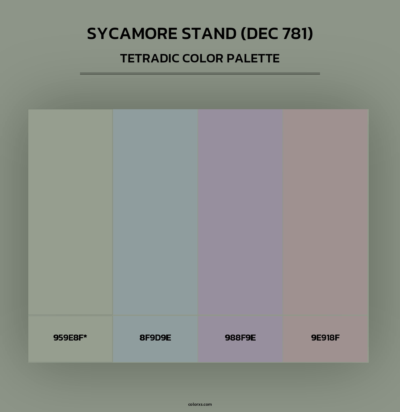 Sycamore Stand (DEC 781) - Tetradic Color Palette