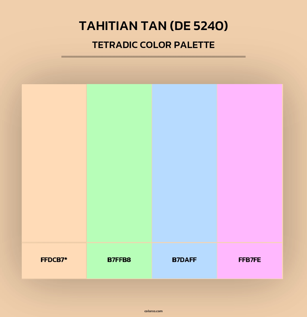 Tahitian Tan (DE 5240) - Tetradic Color Palette