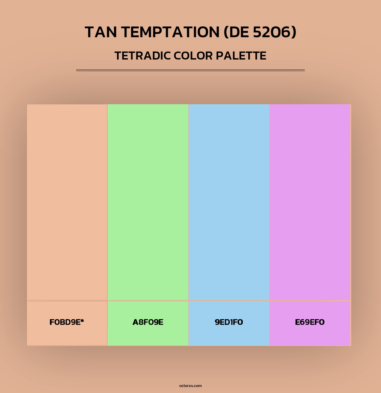 Tan Temptation (DE 5206) - Tetradic Color Palette