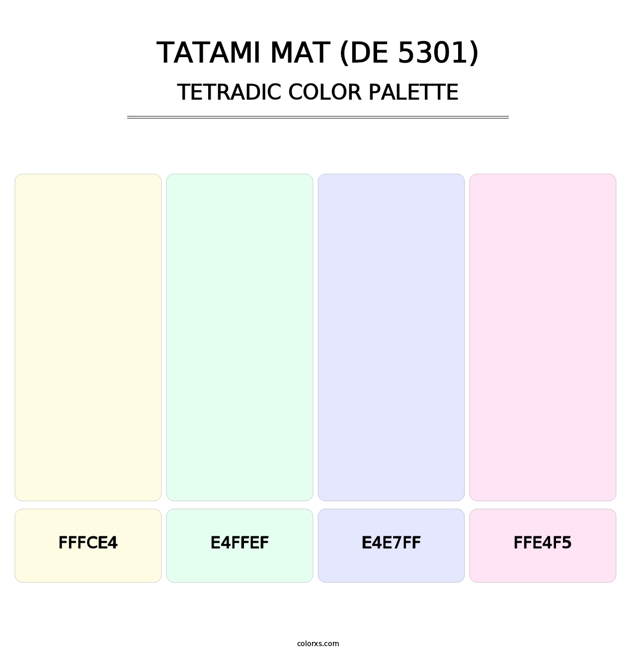Tatami Mat (DE 5301) - Tetradic Color Palette