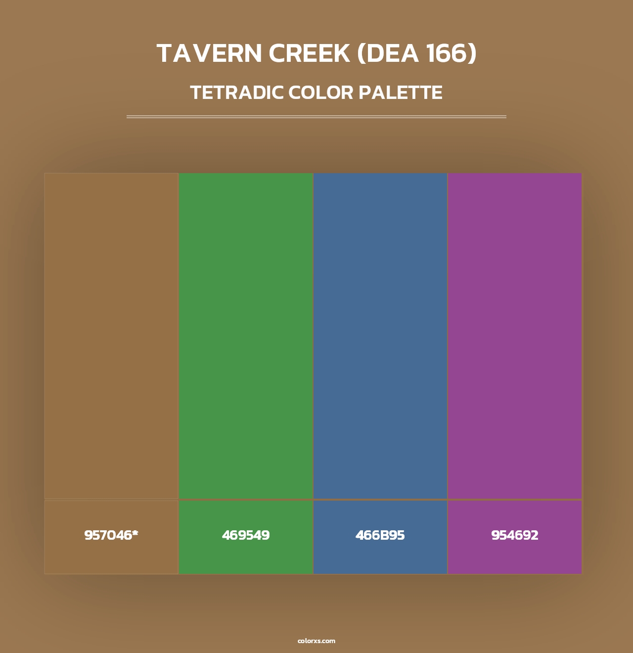 Tavern Creek (DEA 166) - Tetradic Color Palette