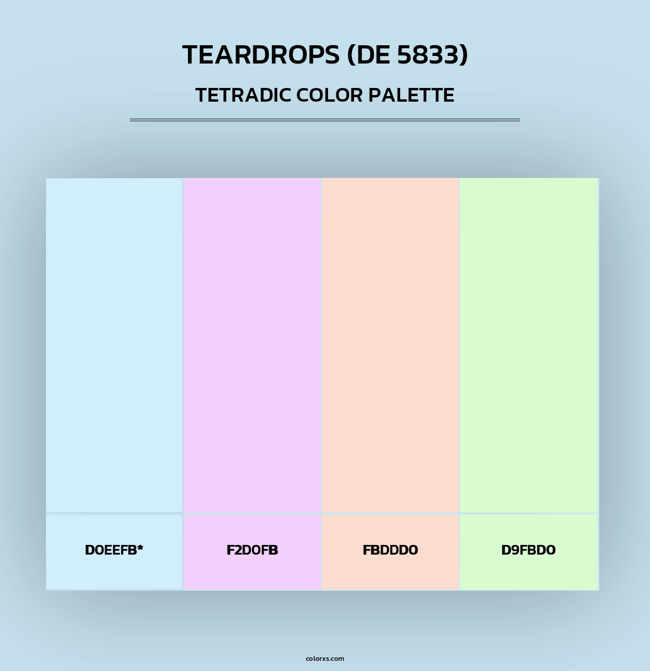Teardrops (DE 5833) - Tetradic Color Palette