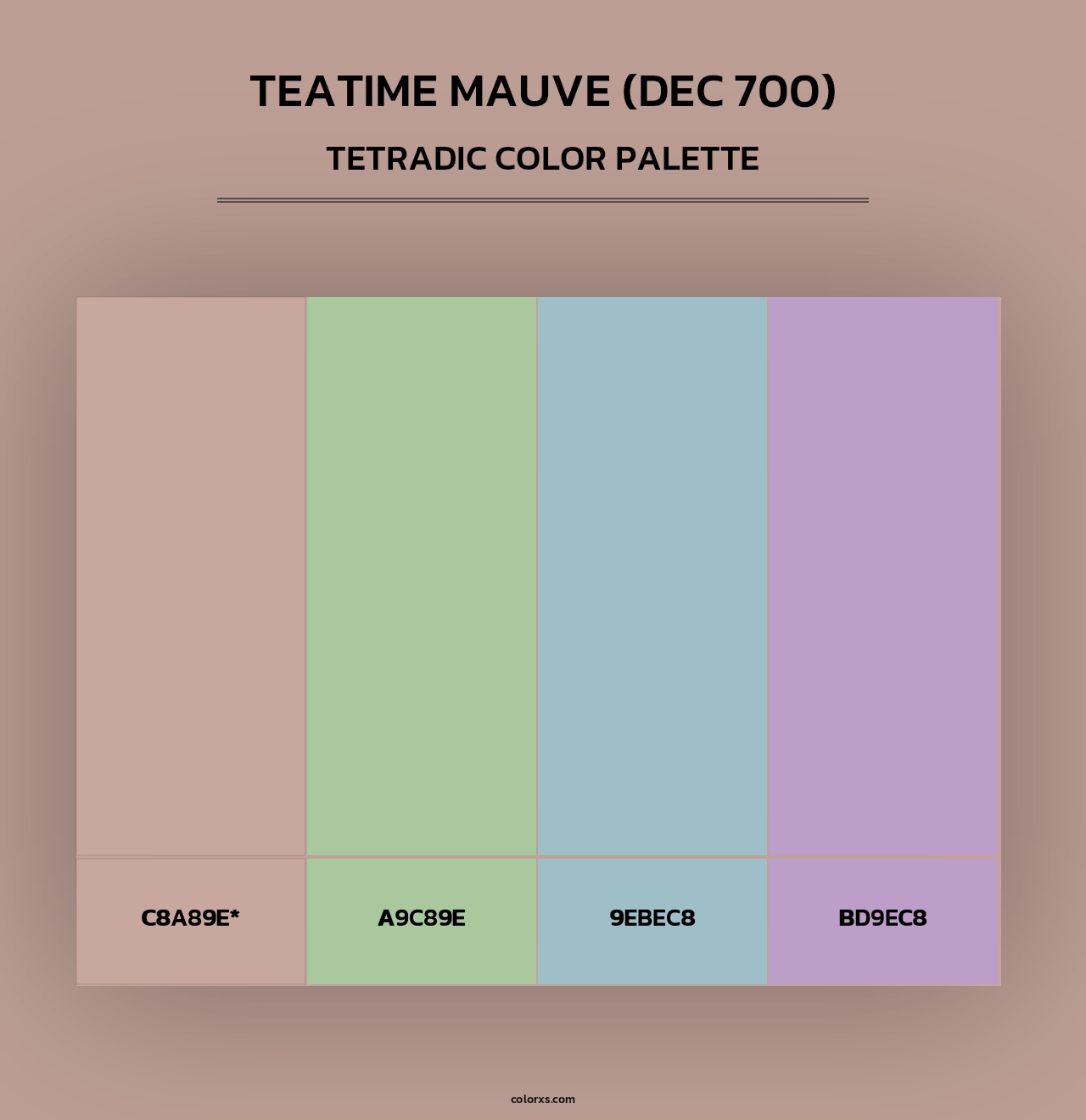 Teatime Mauve (DEC 700) - Tetradic Color Palette