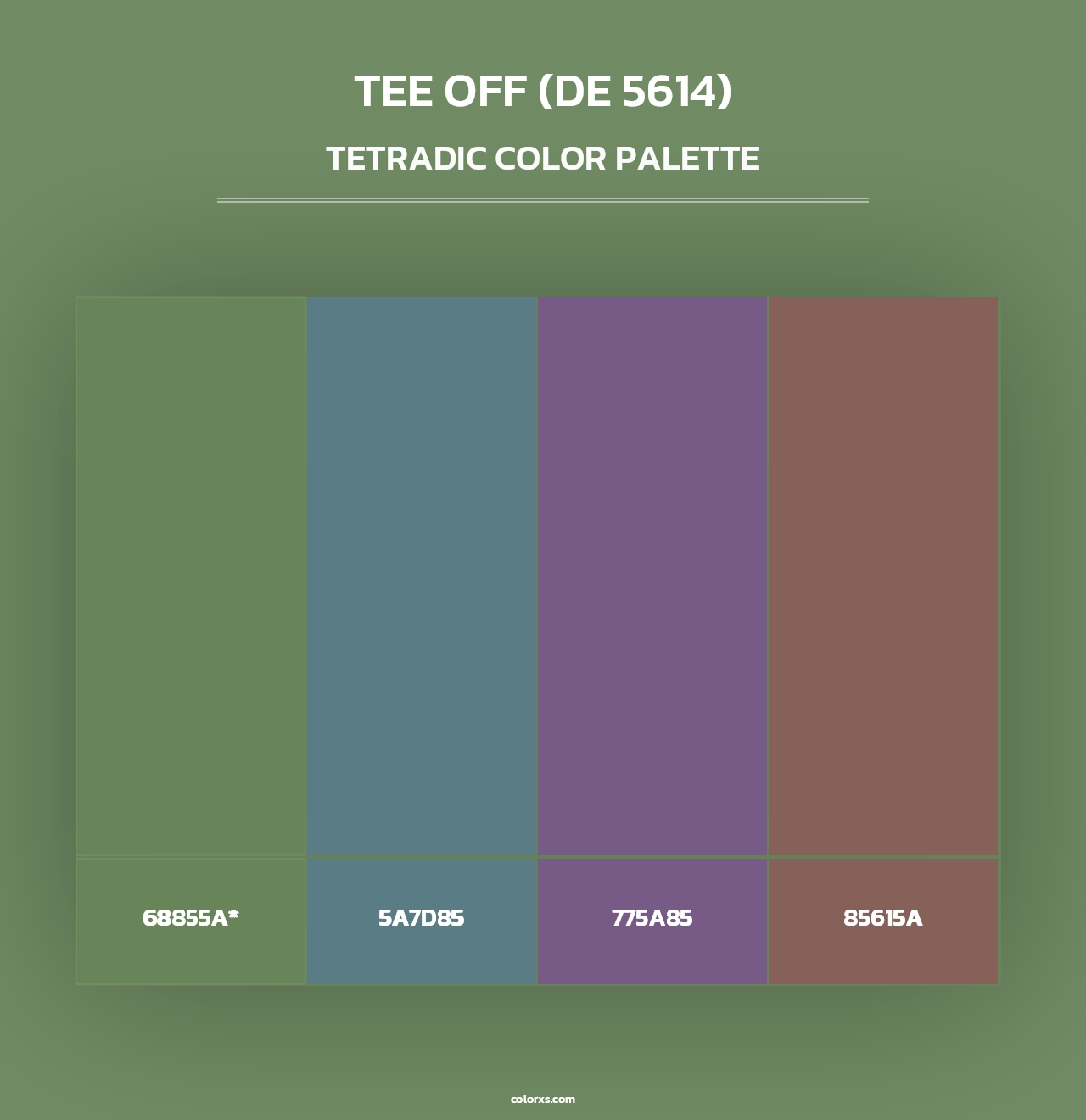 Tee Off (DE 5614) - Tetradic Color Palette