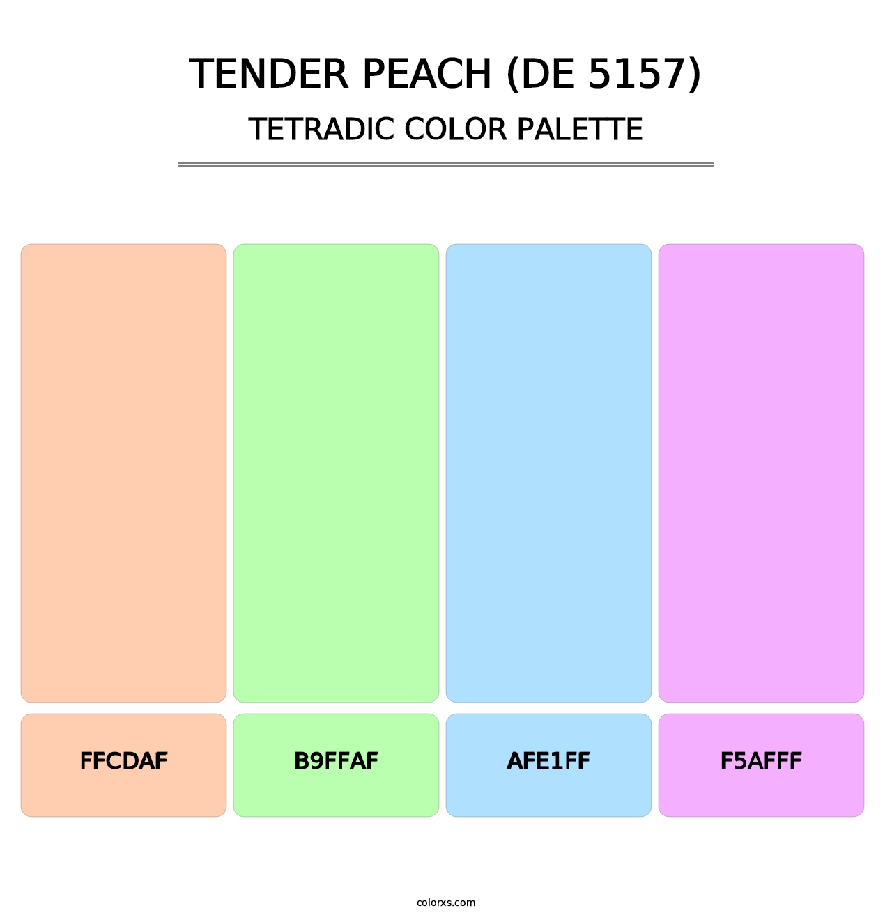 Tender Peach (DE 5157) - Tetradic Color Palette