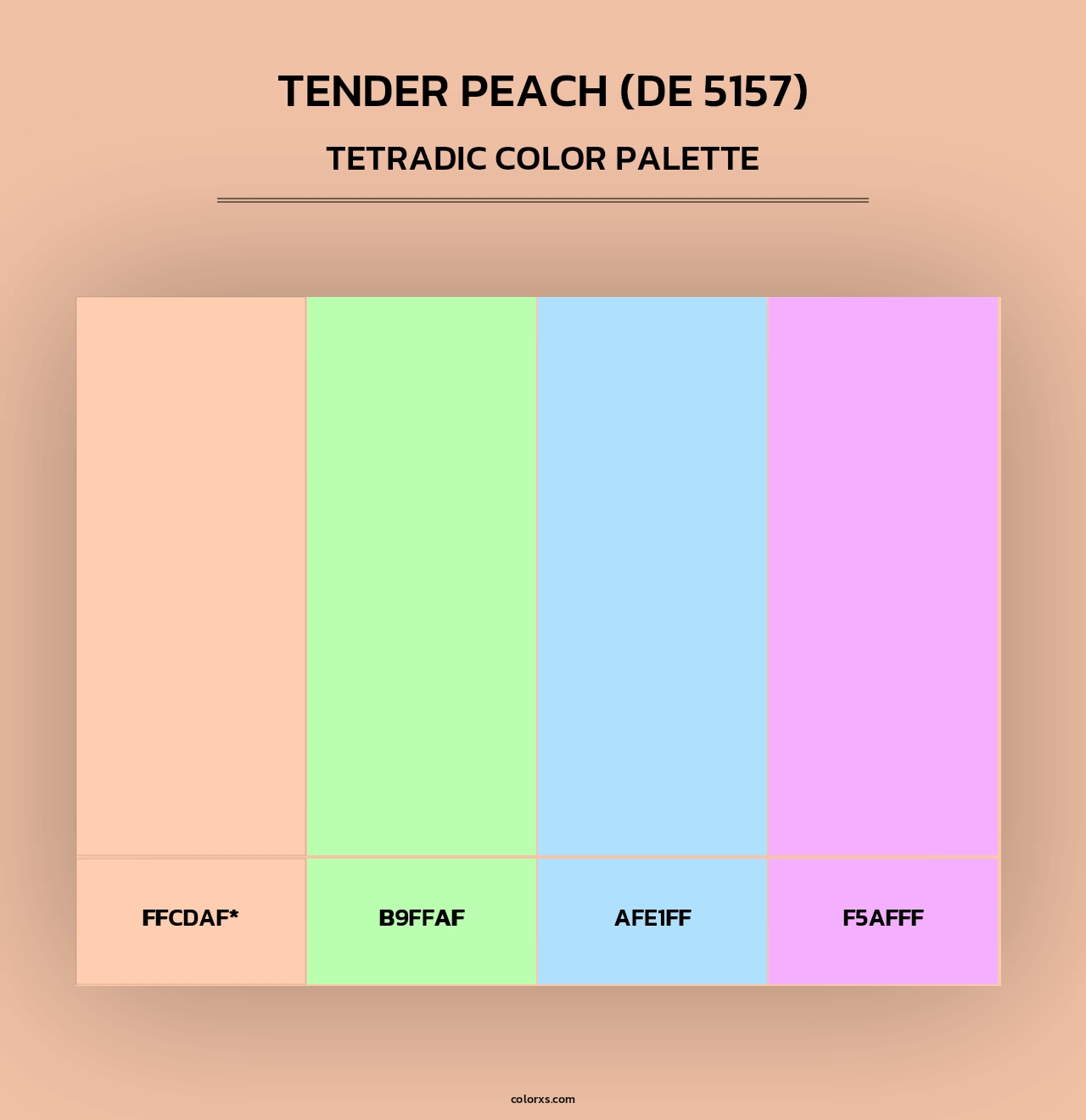 Tender Peach (DE 5157) - Tetradic Color Palette