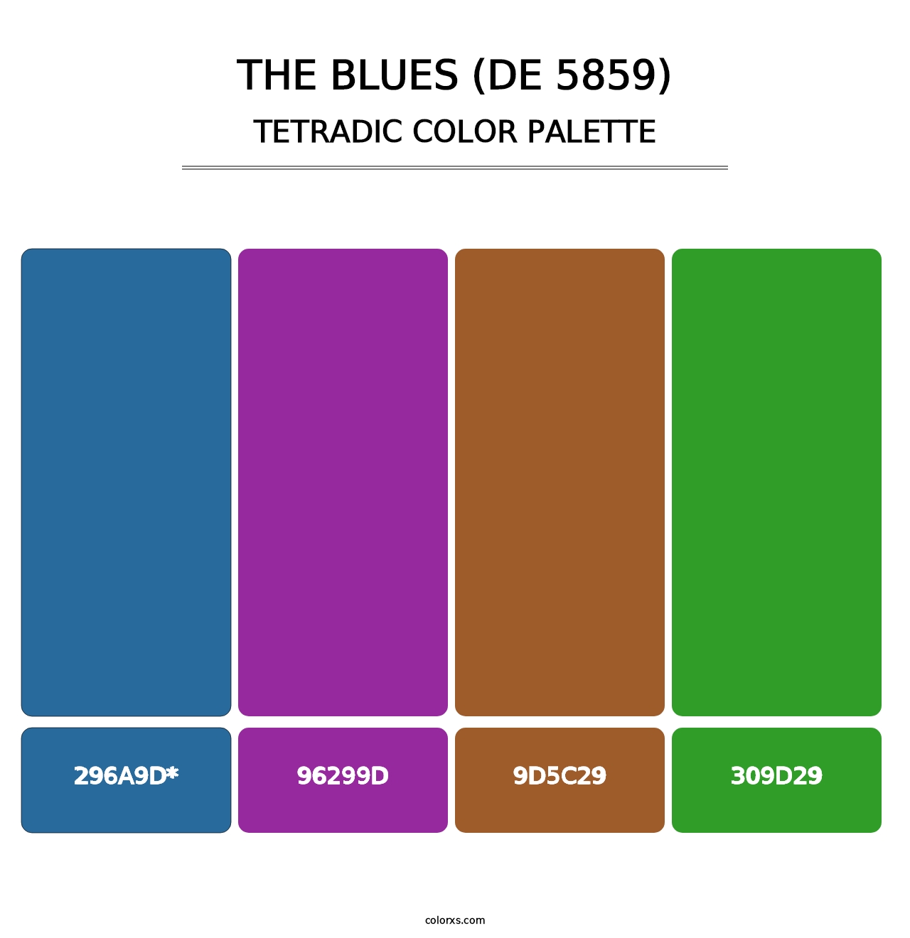 The Blues (DE 5859) - Tetradic Color Palette
