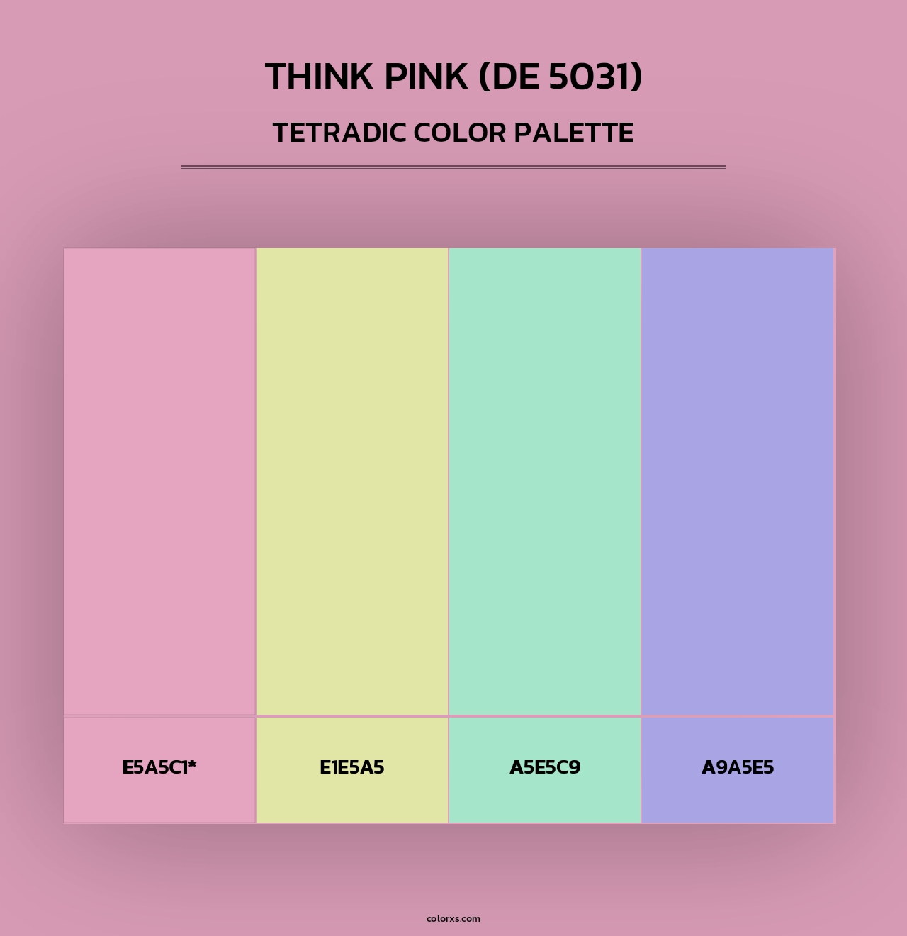 Think Pink (DE 5031) - Tetradic Color Palette