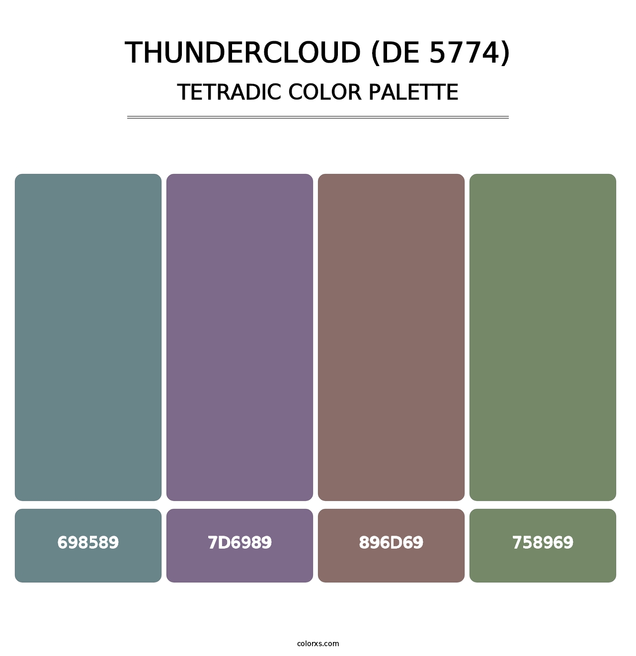Thundercloud (DE 5774) - Tetradic Color Palette