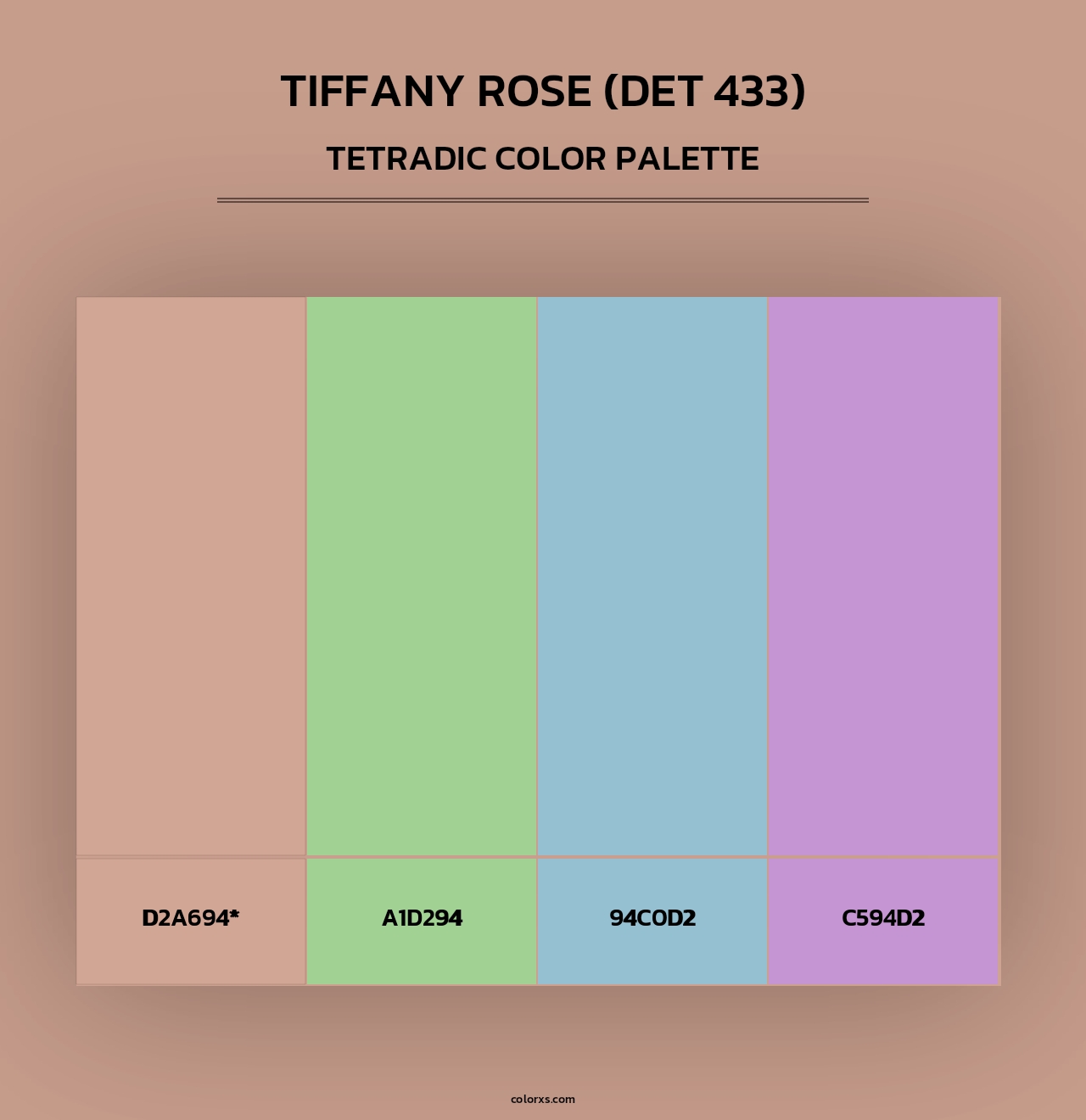 Tiffany Rose (DET 433) - Tetradic Color Palette