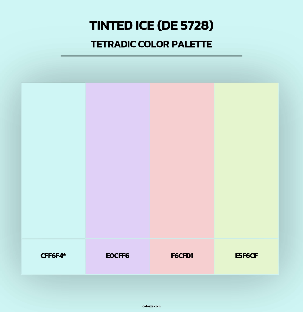 Tinted Ice (DE 5728) - Tetradic Color Palette