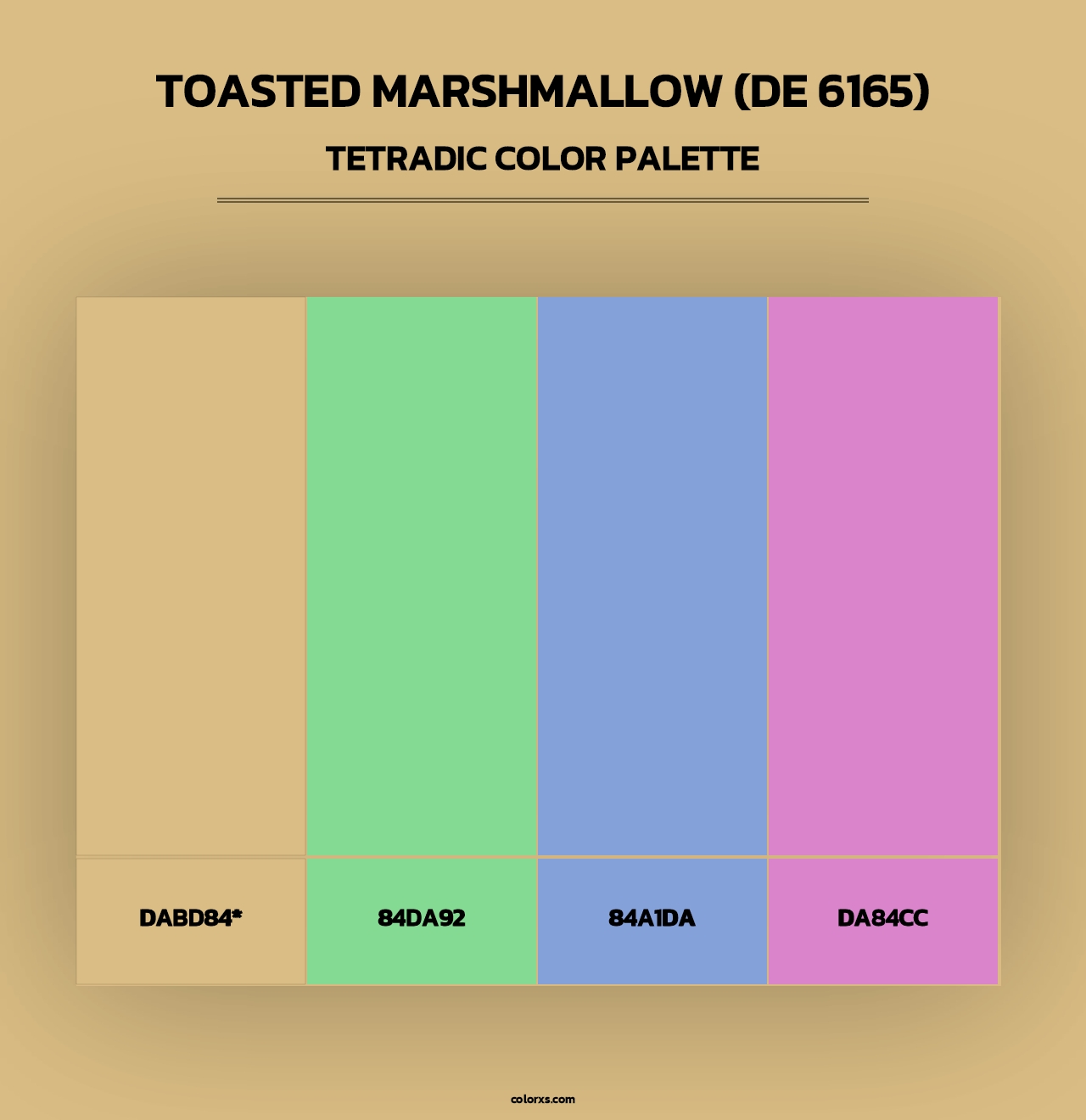Toasted Marshmallow (DE 6165) - Tetradic Color Palette