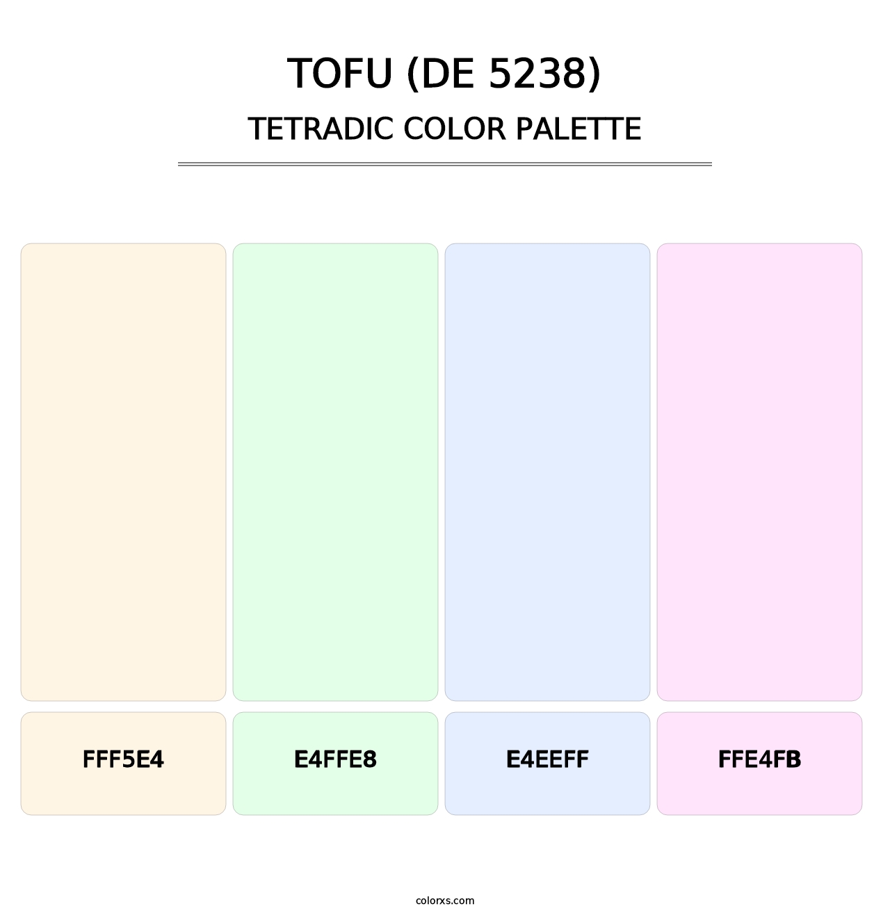 Tofu (DE 5238) - Tetradic Color Palette