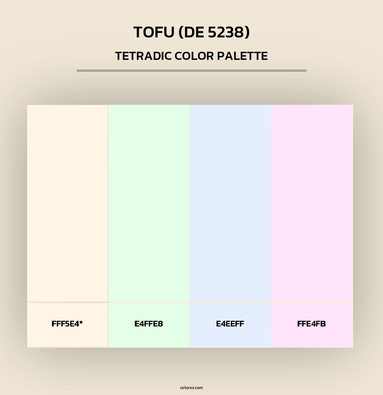 Tofu (DE 5238) - Tetradic Color Palette