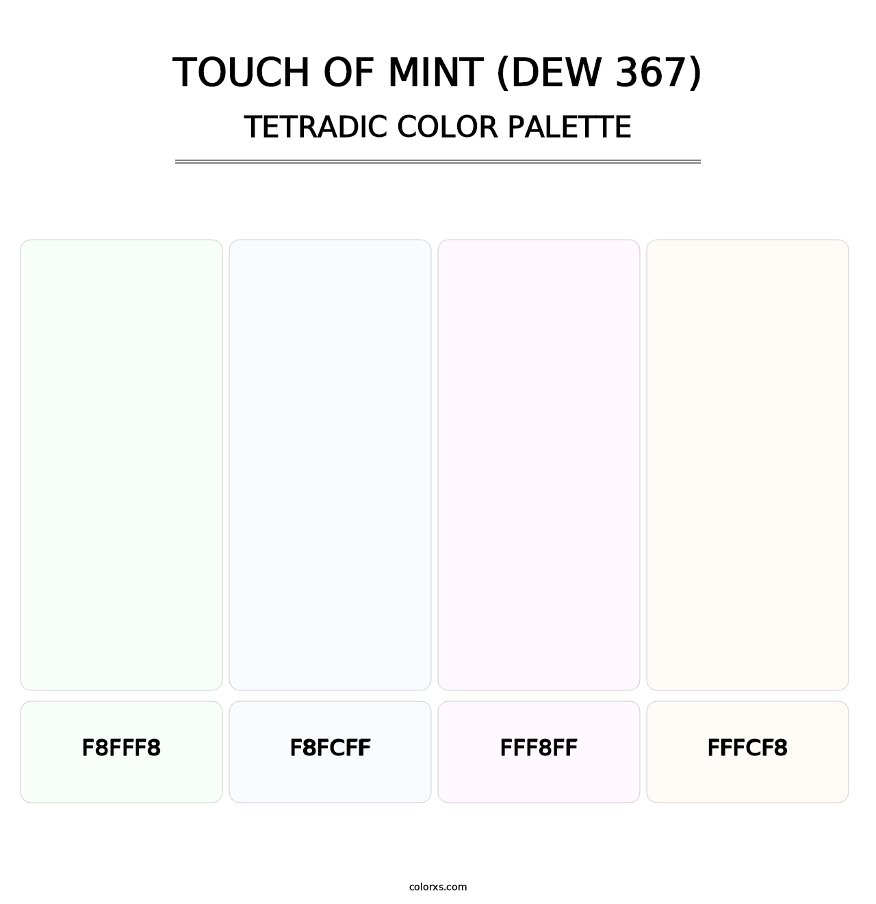 Touch of Mint (DEW 367) - Tetradic Color Palette