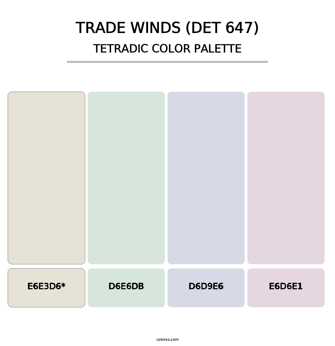 Trade Winds (DET 647) - Tetradic Color Palette