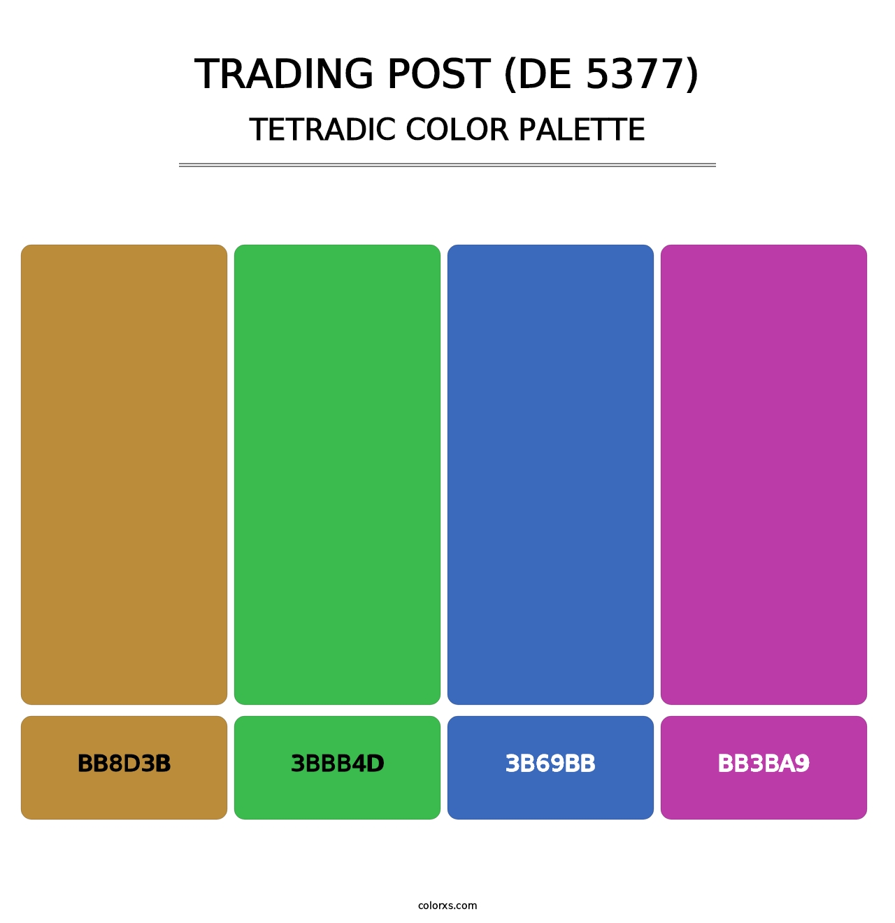 Trading Post (DE 5377) - Tetradic Color Palette